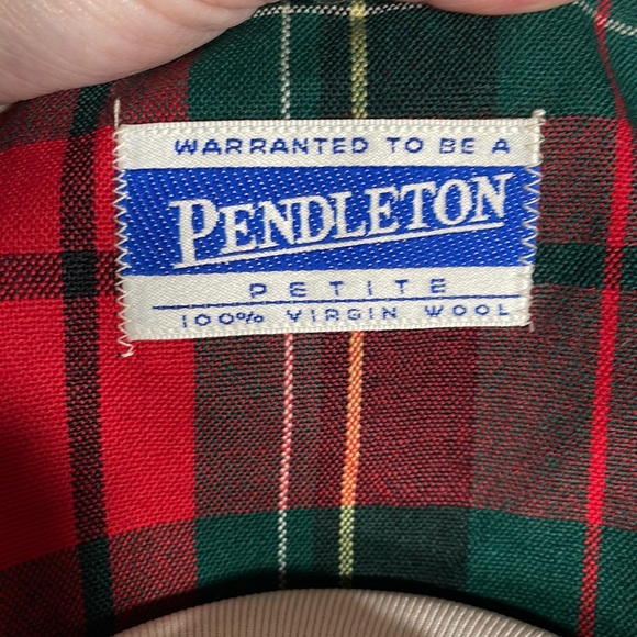 Vintage 100% wool petite Pendleton sleeveless plaid dress - Picture 7 of 7
